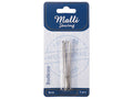 Two silver metal bodkins in blister pack; Blue and white packaging with Malli Sewing branding; Pack displays '8cm' and '2 pcs' details;