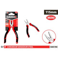 Red and black anti-slip handles; Compact 115mm size; Chromium vanadium steel jaws; Duramax branded handle; Packaging displays tool and features;