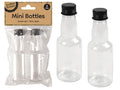 Clear plastic bottles; Black screw lids; 72ml capacity; Set of 2 bottles; Packaging with Kraft paper label;