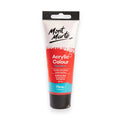 75ml paint tube; brilliant red colour visible on packaging; Mont Marte branding on tube; white and black tube design with blue accent; text indicates acrylic colour paint;