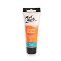 75ml tube; orange paint colour; plastic tube with black cap; Mont Marte branding; paint tube with hanging hole;