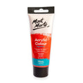 tube packaging; red-orange colour labelled Vermilion; 75ml volume; black screw cap;