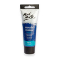 Tube packaging; Phthalo Blue colour; 75ml volume indicated; Mont Marte branding; Black flip-cap;