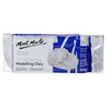 White modelling clay; 500g packaging; Blue and white labelled plastic wrap; Image of sculpted frog on package;