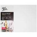 White canvas panel; Rectangular shape; Black and white label packaging; Packaging features colourful street artwork image; Size 30.5 x 40.6 cm indicated on label;