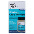 white and blue packaging; black screw cap on bottle; Mont Marte branding; 120ml size indicated; glossy finish product;