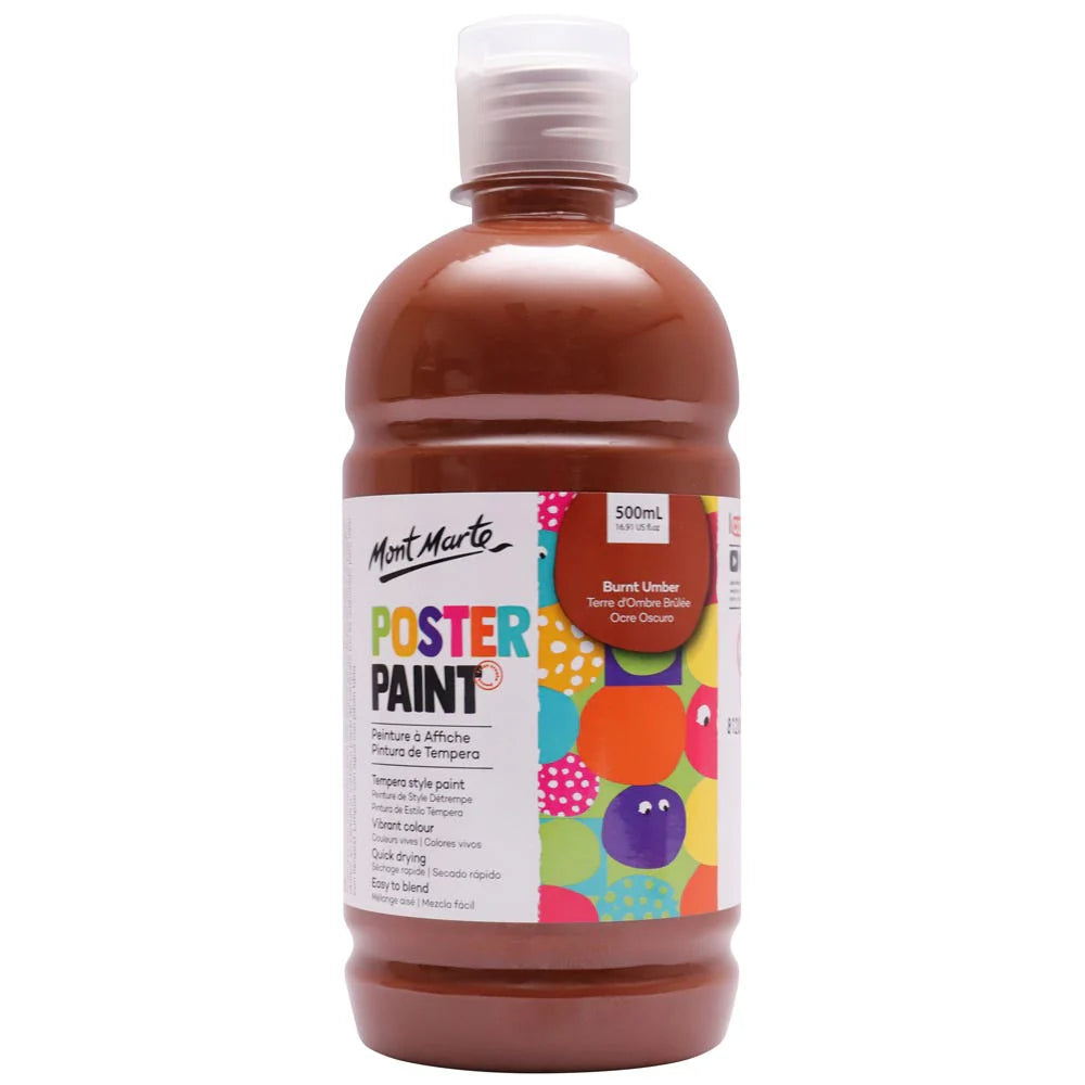 brown colour paint; plastic bottle packaging; clear flip-top cap; 500ml volume label;