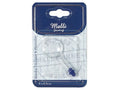 clear magnifying glass lens; purple plastic threader tip; compact handheld design; packaged on blue and white card;