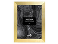 gold coloured frame; rectangular shape; suitable for A4 size; matte finish; MDF material;