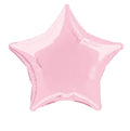 pastel pink colour; star shape; foil material; 20 inch size; packaged individually;