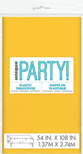 Sunflower yellow colour; Rectangular shape; Plastic material; Packaging with a hanging tab;
