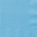 powder blue colour; square shape; textured embossed border; paper material; pack of 20 napkins;