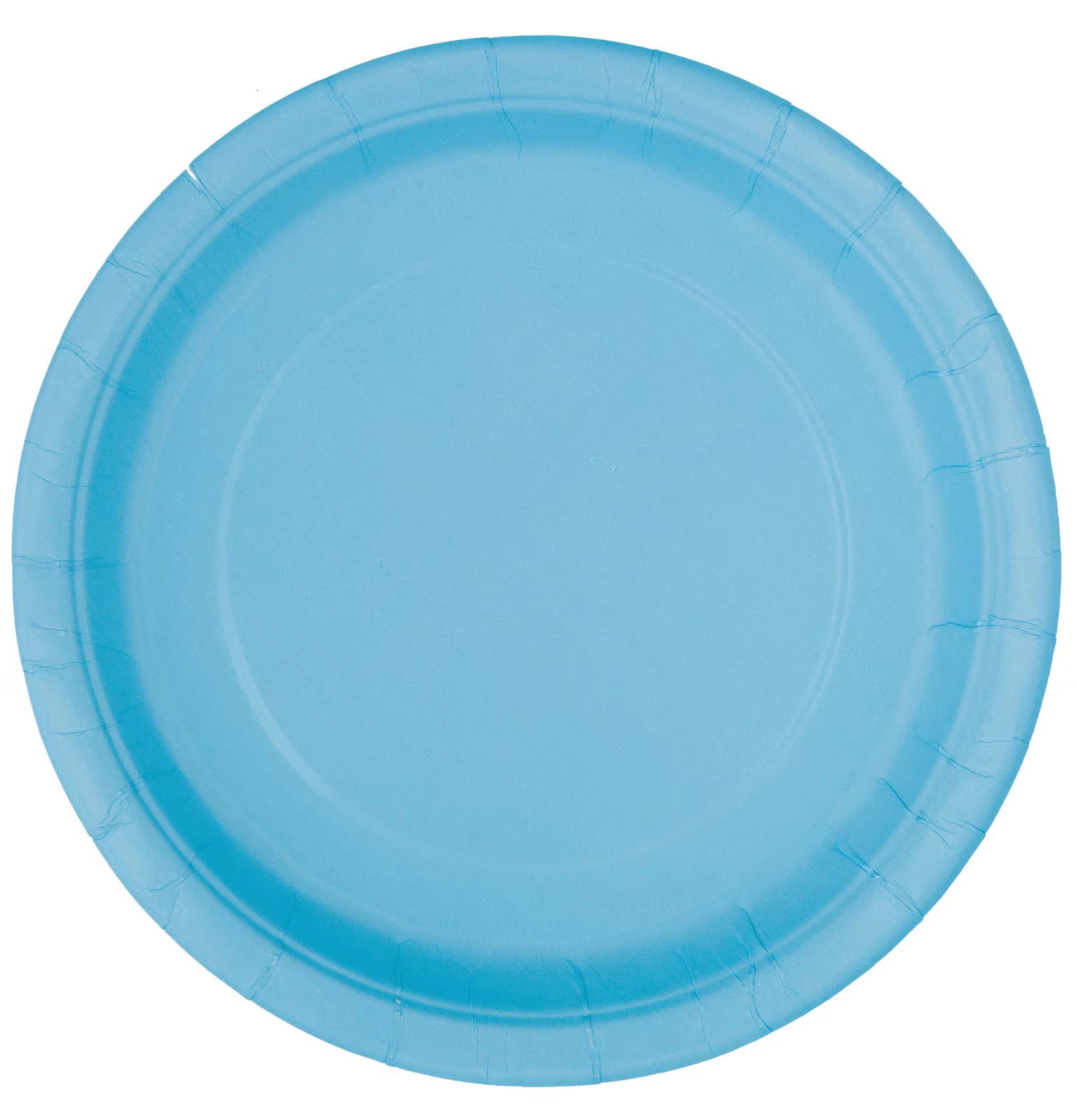 powder blue colour; round shape; paper material; pack of 8 plates;