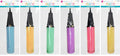 Balloon pump with black nozzle; Body in assorted translucent colours including blue, yellow, green, purple, pink; Plastic material; Packaged in clear plastic bag with header card;