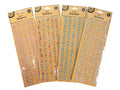 pack of 5 adhesive rhinestone border strips; variety of colours including pink, multicolour, blue, and clear; packaging shows 'Border Stickers' text; each strip features a leaf or gemstone pattern;