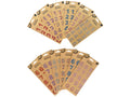 Rhinestone-style number stickers; Various colours including red, blue, purple, pink, silver; Numbers 0-9 on each pack; 15 stickers per pack; Brown cardboard backing packaging;