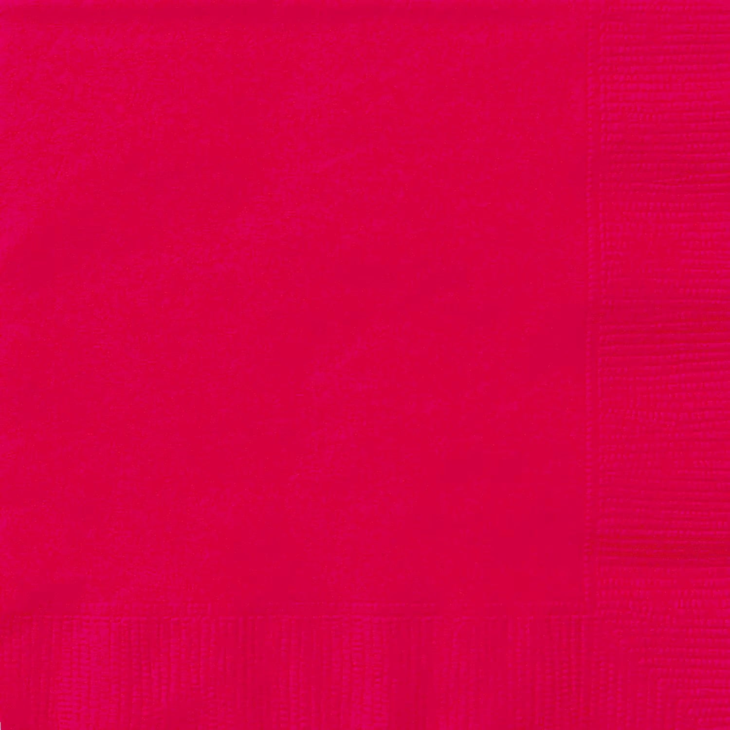 Ruby red colour; Square shape; Paper material; Embossed edges;