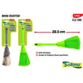 25cm length; soft bristles; two assorted colours: grey and bright green; compact handle with hanging hole; packaged with branded Sedona card;