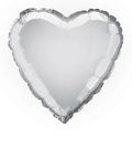 Silver colour; Heart shape; Foil material; Reflective surface; Packaged item;