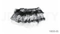 Layered, ruffled tulle fabric; Black and white colour combination; Gathered waistband; Short, full skirt shape;