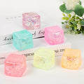 Glitter Crystal Cube Squishy Toy – Soft Sensory Stress Relief Cube, Random Colour