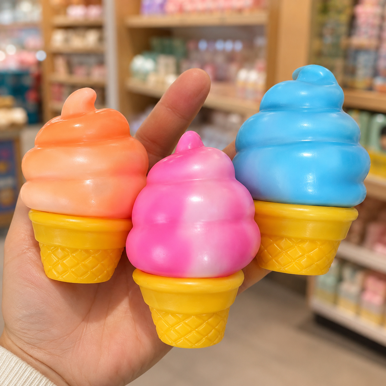 Squishy Ice Cream Toy – Soft Slow-Rising Stress Relief Fidget Toy for Kids & Adults