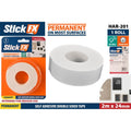 white foam tape roll; packaged with orange and blue branding; label shows 24mm width and 2m length; intended for indoor use; self adhesive double sided;