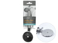 stainless steel material; round slicing blade; metal handle with hanging loop; packaged with label band;