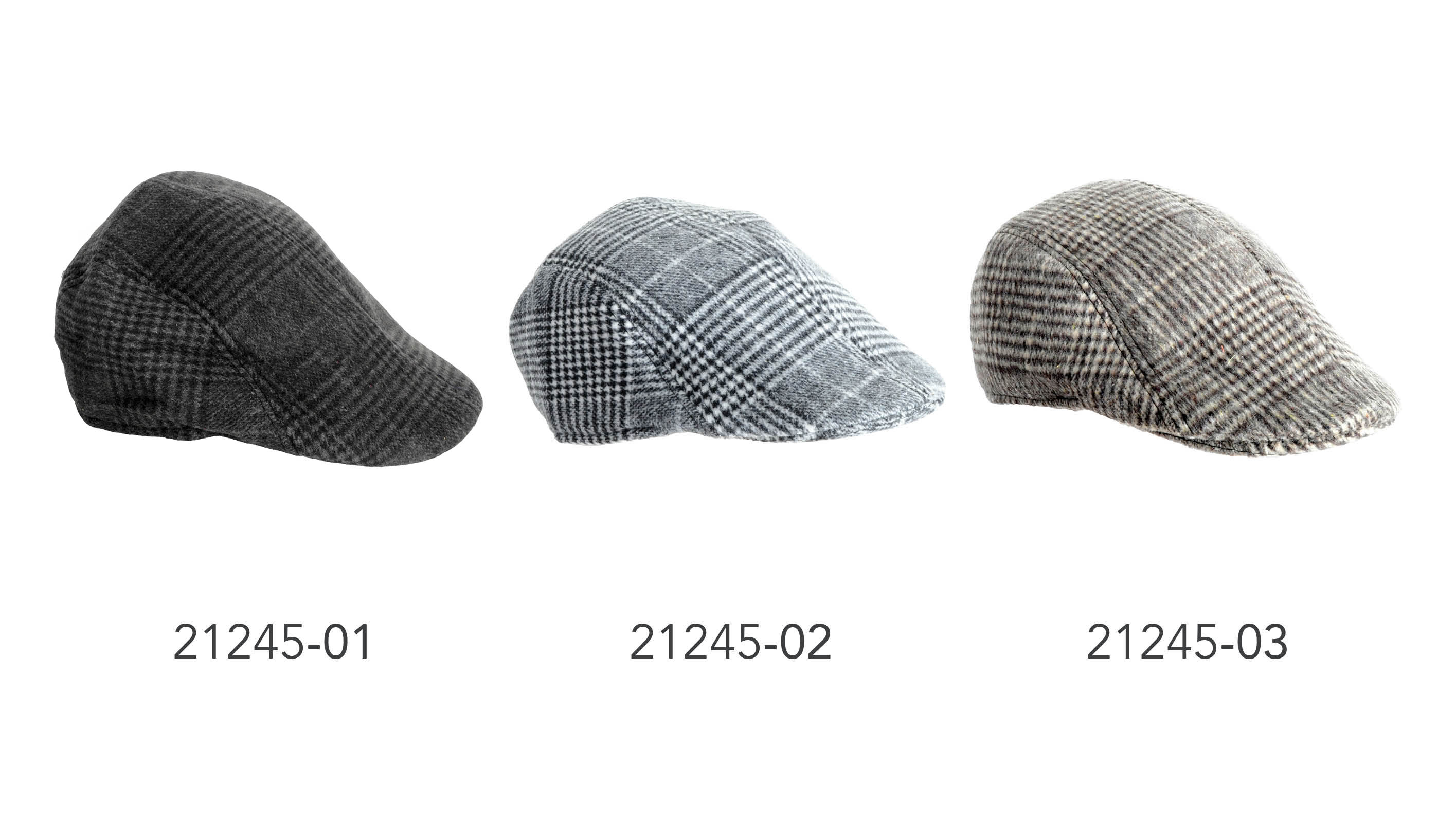 Vintage Flat Cap (Grey check); Vintage Flat Cap (Brown check);